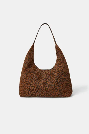 Accessorize Leopard Print Suede Shoulder BagJeden