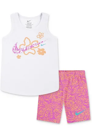 Nike Little Kids Wild Flower T-Shirt and Bike Shorts Set110116 cm
