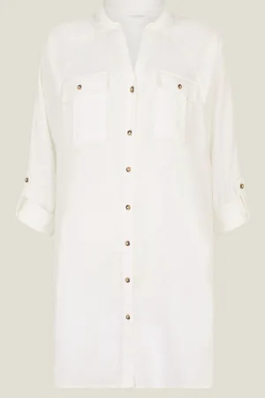 Accessorize Long Sleeve Beach Cover-Up ShirtM
