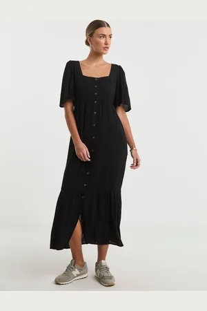 Simply Be Crinkle Button Through Maxi Dress54