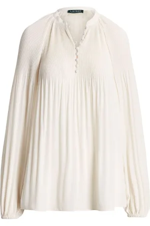 Ralph Lauren Versilla Pleated Georgette BlouseL