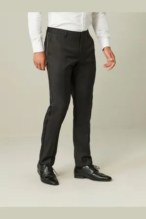 Next Tailored Fit Wool Blend Shiny Tuxedo Suit Trousers40W x 31L (UK 40 R)