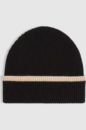Reiss Hattie Rib-Knit Tipped Beanie With CashmereJeden