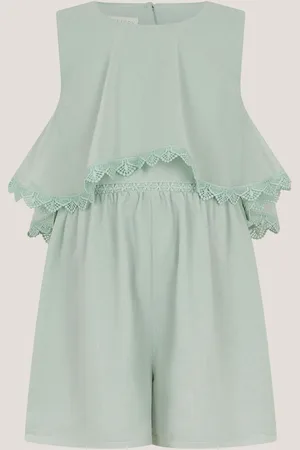 Monsoon Leia Lace Trim Tier Playsuit134140 cm