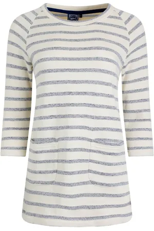 Weird Fish 100% Cotton Ives Loopback Stripe Tunic Top38