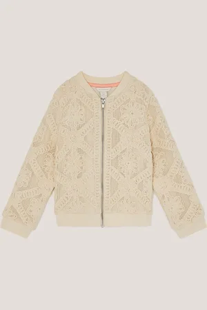 Monsoon 100% Cotton Crochet Bomber Jacket110116 cm