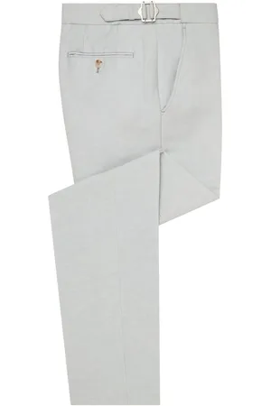 Remus Tapered Fit Linen-Blend Formal Trousers32 R