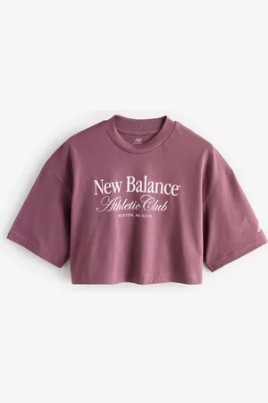 New Balance Womens Linear Heritage Athletics Club 100% Cotton T-ShirtL