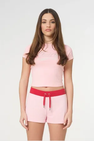 Juicy Couture Pink Swirl Juicy Jersey Shrunken T-ShirtXL