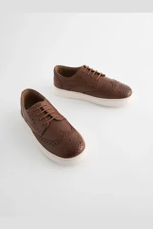 Next Skórzane buty brogsy ze sznurowaniemEU 35.5 (UK 3)