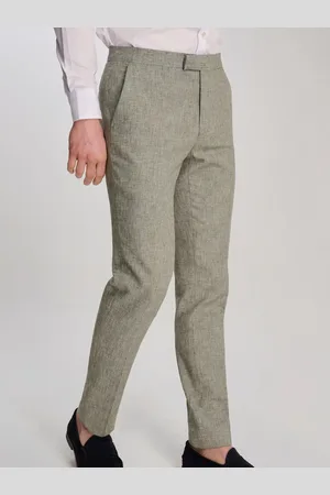 Harry Brown Giacomo Slim Fit Cotton Linen Suit Trousers42W x 31L (UK 42 R)