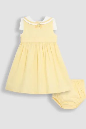 JoJo Maman Bébé Sailor Stripe Party 100% Cotton Dress116122 cm