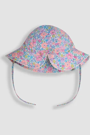 JoJo Maman Bébé Pretty Trim Sun 100% Cotton Hat8692 cm