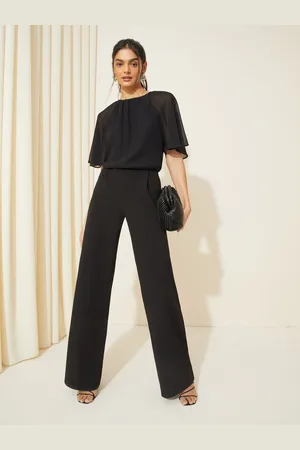 Friends Like These Chiffon Flutter Sleeve Wide Leg Jumpsuit40
