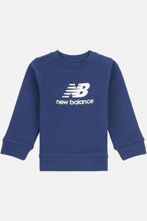 New Balance Kids 100% Cotton French Terry Stacked Logo Crew Sweat Top3