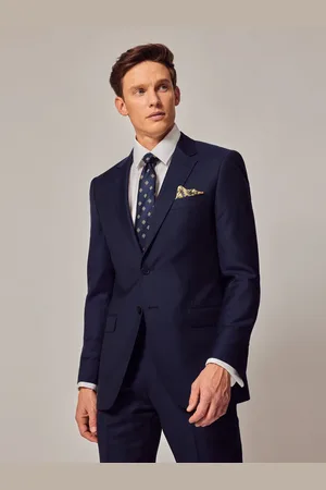 Hawes & Curtis Slim Blue Twill Suit Jacket54 Regular (UK 44 R)