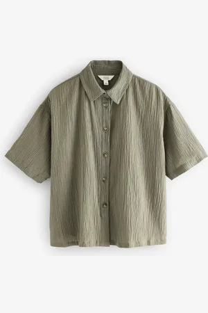 Next Short Sleeve Textured Shirt With Linen54