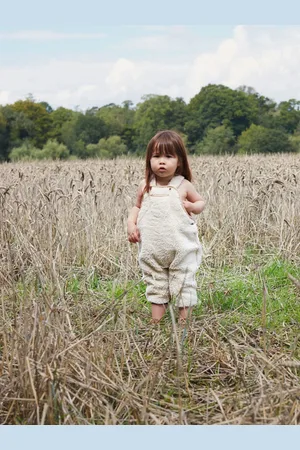 The Little Tailor Sherpa Fleece Borg Cosy Baby Dungaree3
