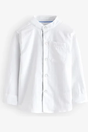 Ted Baker 100% Cotton Long Sleeve Grandad Collar Shirt158164 cm