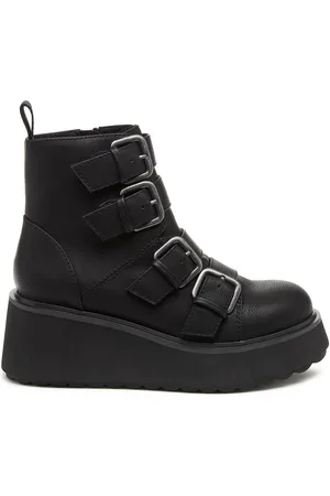 Rocket Dog Heather PU Buckle Black BootsEU 40 (UK 7)