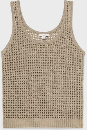 Reiss Claudia Linen Open-Knit VestXS