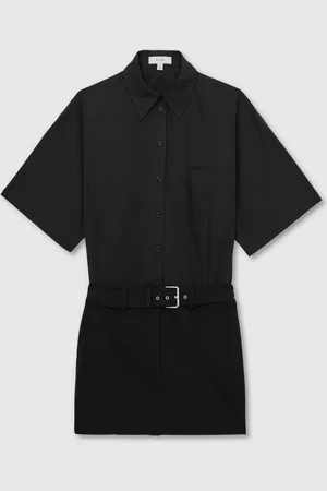 Reiss Alice Cotton Woven Belted Shirt Dress42