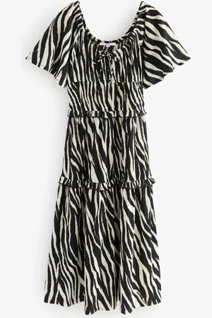 Next Short Sleeve Jersey Tie Front Textured Midi Dress54