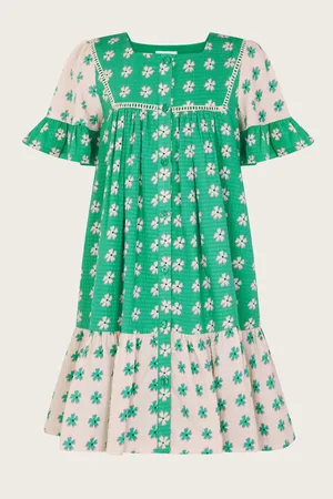Monsoon Floral Colourblock Swing Dress110116 cm