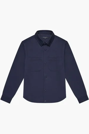 French Connection Stretch Long Sleeve Chest Pocket Button Up OvershirtL