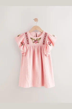 Next Embroidered 100% Cotton Dress (3-16yrs)5 lat (110 cm)