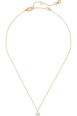 Kate Spade Gold Tone Trio Prong Pearl Pendant NecklaceJeden