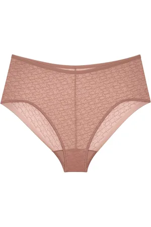 Triumph Czarne prześwitujące figi maxi Signature48