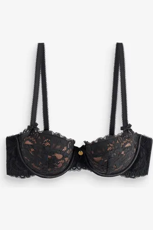 Boux Avenue Lana Padded Black Lace Plunge Bra80 F