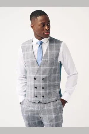 Next Regular Fit Check Suit Waistcoat44 Regular (UK 34 R)