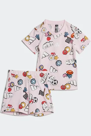 adidas Essentials Fun All-Over Print 100% Cotton Shorts and T-Shirt Set6874 cm