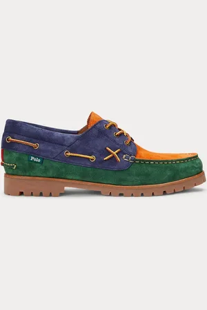 Ralph Lauren Ranger Suede Contrast Panelling Boat Shoesuk10eu44