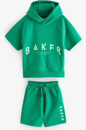 Ted Baker Green Short Sleeve 100% Cotton Hoodie and Shorts Set152158 cm