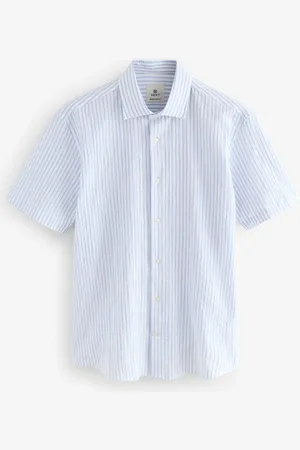 Next Short Sleeve Seersucker ShirtXL