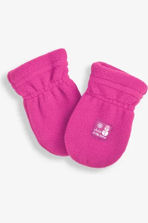 JoJo Maman Bébé Polarfleece Pop-On MittensDo 6 miesięcy (50