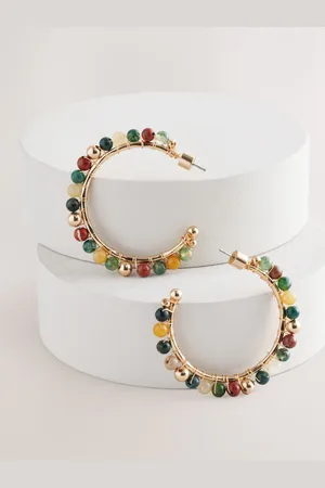 Next Beaded Hoop EarringsJeden