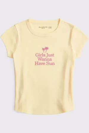 Abercrombie & Fitch Cream Graphic Baby T-Shirt17 lat