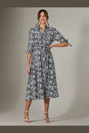 Jolie Moi Tie Sleeve Shirt Maxi Dress40