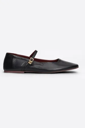 Tommy Hilfiger Czarne skórzane baleriny typu Mary JaneEU 38 (UK 5)