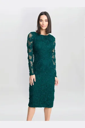 Gina Bacconi Green Scarlett Corded Floral Lace Dress46