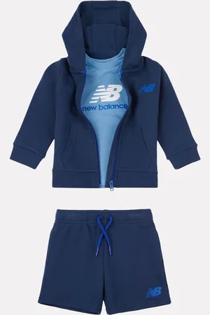 New Balance Kids Zip Thru Hoodie 100% Cotton T-Shirt & Shorts Set8086 cm