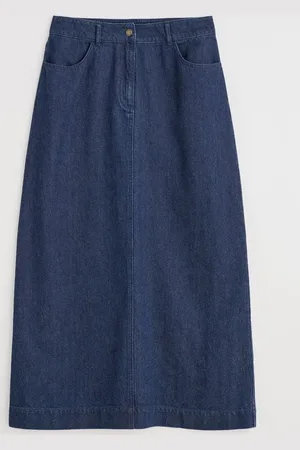 Seasalt Cornwall Fruit Tree Midi Denim Skirt40