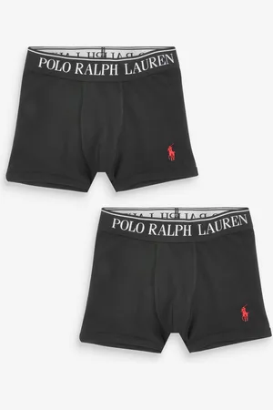 Ralph Lauren Opakowanie zbiorcze 2 par bokserek chłopięcych z logo, z bawełny ze stretchemS