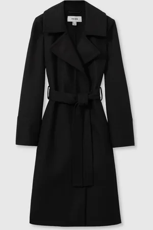 Reiss Rae Wool Blend Belted Double Breasted Coat With Cashmere34