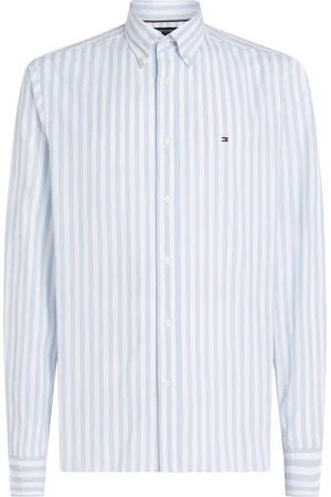 Tommy Hilfiger Regular Fit Flex Poplin Stripe 100% Cotton ShirtM