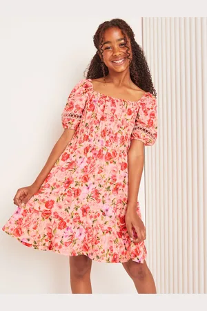 Lipsy London Square Neck Jersey Crinkle Dress (5-16yrs)9 lat (134 cm)